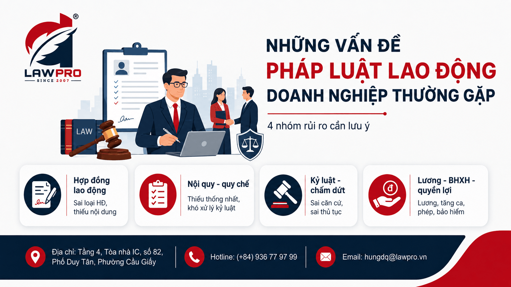 Những vấn đề pháp luật lao động doanh nghiệp thường gặp